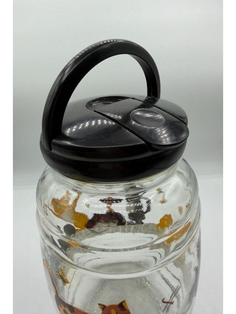 Anchor Hocking Cats on Fence Vintage Beverage Tea Dispenser Glass Gallon Jug - Picture 2 of 11
